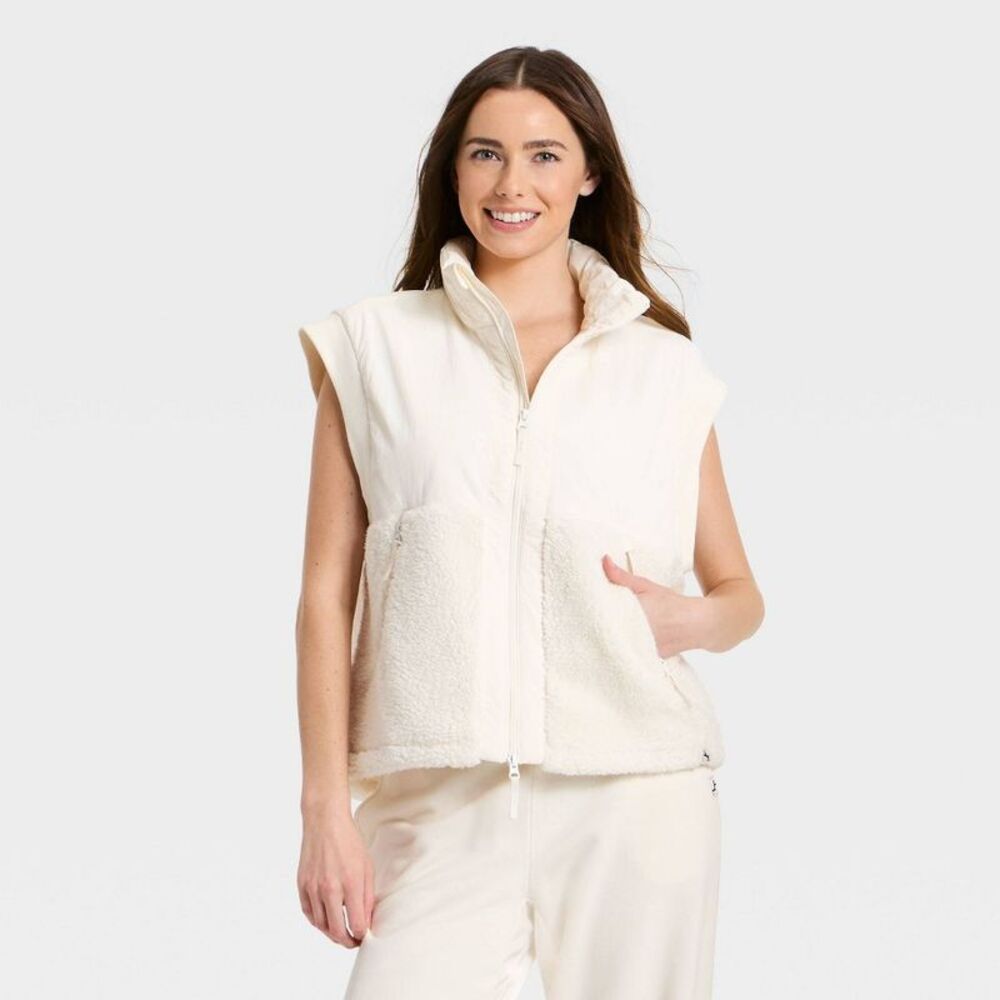 Women's High Pile Vest - JoyLab Cream XS